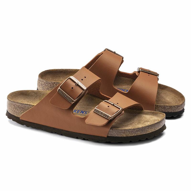 Birkenstock Soft Footbed Birko Flor Arizona Dame Brune | DK 91MQZ